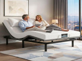 Artiss Double size bed frame & Giselle Bedding Double Mattress Combo, adjustable bed Base for EAB-8183-PURE-20-D