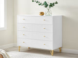 Sarantino Rocco Chest of Drawers in White CHE-103-02-WHG
