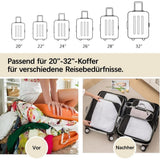 7-Piece Compression Bags for Suitcase & Backpack, Black, Lightweight Travel Packing Organizers V1188-MS-325-0227