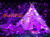 Solar String Lights Outdoor, 2 Pack LED Solar Outdoor Lights Solar Fairy Lights with 8 Lighting V1107-124-28380-PUR4