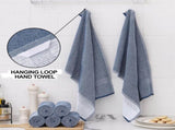 Homaxy Set of 8 Bulk Cotton Terry Kitchen Towels Set, 12 x 12 13 x 28 Inches, Checkered Designed V1258-DP02-F-171