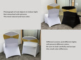 Spandex Chair Sashes Bands 50PCS Stretch Chair Ties Bows with Buckle Slider for Wedding Party V1258-DP02-C-1406