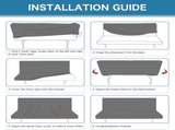 100% Waterproof Armless Futon Cover, Sofa Cover Stretch Jacquard Couch for Futon, Dual Leakproof V1259-DP01-A-4464