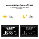10.1" Digital Alarm Clock with Date and Day ,Multiple Display Modes,Automatic Dimming,Dementia Clock V1192-AZ-W-25080