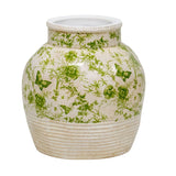 Glazed Green Stoneware Look Vase 25cm V637-88752VSE