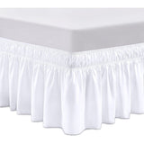 Bedding 14 Inch Wrap Around Bed Skirt Microfiber Bed Skirt Twin, White V1192-AZ-W-26541