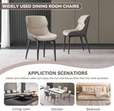 Dark Grey Italian Minimal List Dining Chairs PU Retro Chair Cafe Kitchen Modern Metal Legs x2 V255-I-DICHAIR-DR-GREY