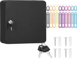 100-Hook Black Locking Key Cabinet with Tags and Mounting Hardware, 30 x 24 x 7 cm V1188-MS-731-048