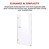 900 x 2100mm Frameless 10mm Safety Glass Shower Screen V63-829631