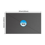 4K HD Portable Anti-Light Projector Screen,100 inch 169 Foldable Metal Projection Display with High V1369-AZ3-W-14137