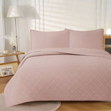 Jane Barrington Morris Blush Ultrasonic Embossed Lightly Quilted Reversible Coverlet Set King V442-IDC-COVERLETS-MORRIS-BLUSH-KI