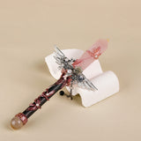 Handmade Crystal Wand, Natural Raw Gemstone Scepter, Magic Healing Wand Rose Quartz V1178-0400-MFBFJ