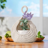 Khaki 3-Piece Wall-Mounted Cotton Rope Storage Baskets Large, Medium, and Small Hand-Woven V888-ELOSUNG13635