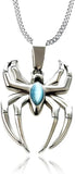 Spider Pendant Necklace Surgical Steel Superhero Spiderman Jewelry for Kids- Silver B V1164-325762