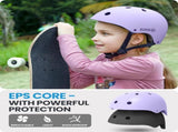 OutdoorMaster Youth & Kids Bike Helmet - Adjustable Multi-Sports Skateboard Helmet with Removable V1168-KID-TK-TP-S