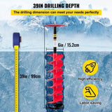 VEVOR Ice Drill Auger, 6\" Diameter Nylon Ice Auger, 39\" Length Ice Auger Bit,Auger Drill with V952-BZHSNLYC3934683TRV0