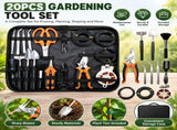 20 Piece Gardening Tool Set with Pruning Shears and Repotting Mat - Garden Hand Tool Kit with V888-ELOSUNG57357