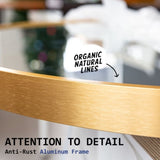 2 Set Wall Mirror Round Aluminum Frame Bathroom 70cm GOLD V274-FT-BM-ALUR-GLD70-X2