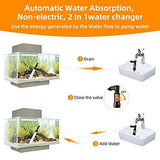 25ft Gravel Vacuum for Water Changer Fish Tank Cleaning Tools,Siphon Universal Quick Pump V1107-134-71010-CLR-25FT