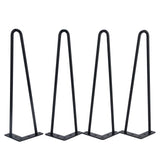 4Pcs Black Iron Table Desk Legs Home Accessories for DIY Handcrafts Furniture 16inch V1294-YM0901-JY01801-03
