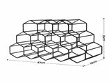 Artiss Wine Rack Metal 12 Bottle No Assembly Required Black WINE-RACK-12B-MET-BK