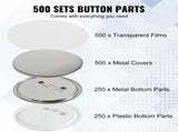 2.25" 58mm Button Badge Parts Supplies for Button Maker Machine 500 Sets V952-XZGSLH58MM500ON35V0
