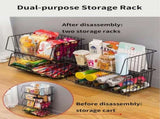 CARLA HOME Metal 5-Tier Rolling Vegetable and Fruit Basket Cart Stand for Kitchen LSB-36139