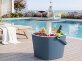 Gardeon 2-in-1 Outdoor Bar Table Portable Ice Bucket Cooler 15L Tong Blue ODF-COOLER-Q-BU