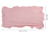 Washable Pink Gingham Ruffled Tablecloth for Elegant Coffee Tables V1369-AZ3-W-19154