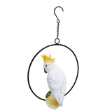 Iron Ring Parrots Decor Bright Texture Waterproof Iron Ring Parrots Resin Pendant Crafts V1294-YM0715-3115210265111