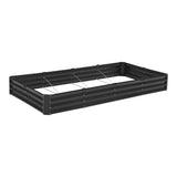 Metal Raised Garden Bed, 8 x 4 x 1 ft Outdoor Galvanized Box, with Open Bottom, Large V952-JSFXZZC841FT6MVQ8V0