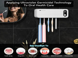 UV Toothbrush Sanitizer, 5 Slots Tooth Brush Sterilizer Cleaner Wall Mounted/Sterilization and Timer V1369-AZ3-W-00538