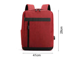 Unisex Backpack Adjustable Shoulder Straps Multilayer Multifunction USB Charging Port Casual V1263-JX-982