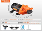 Diaphragm Pump 3.5GPM 13.25L/min 3-Chamber Water Pump Pressure Switch V952-12VYYSB3Q35G3N0DNV9