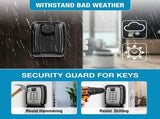 Waterproof Outdoor Wall-Mount Key Lock Box with Push-Button Combination, Black V1188-MS-731-060
