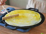 40cm Seasoned Cast Iron Induction Crepes Pan Baking Pancake Tool Pizza Bakeware V324-CS2-FLATPAN-40CM