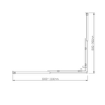 Adjustable 1100x900mm Double Sliding Door Glass Shower Screen in Chrome V63-843391