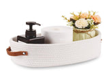 Small Cat Ears Toy Organizer, Woven Cotton Rope Basket, Decorative Nursery Bins & Boxes Gift Basket V1189-LWWAL-20260401-06448