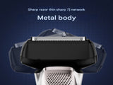 Silver Reciprocating 5-Blade Beard Trimmer - Waterproof Electric Razor for Full-Body Use V888-ELOSUNG28302