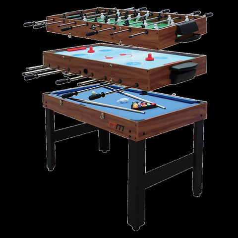 4FT 3-in-1 Games Foosball Soccer Hockey Pool Table V63-834011