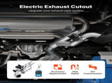 Electric Exhaust Cutout, 63.5 mm Universal Stainless Steel Exhaust Valve Kit with One Controller V952-DDPQQDQWGK25MI3HN001V9