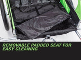 Tag-along Kids Bike Trailer Bicycle Pram Stroller Children Jogger Green V219-KIDBKTTAGAGRN