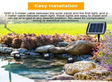 Three Heads Solar Pond Light Underwater Spotlights Waterproof Outdoor Decorative Lamp Submarine V1294-YM0901-L6868
