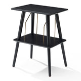 Gadhouse Brad MKII Record Player - Tangerine Entertainment Stand Bundle - Black V398-GAD0105-ST