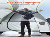 SUV Tent for Camping, 8FT L x 8FT W, Waterproof PU2000mm Spacious Double Layer Design for 5-8 V952-CZZPCHK88FT03MD8MV0