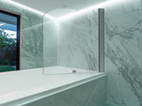 180 Degree Pivot Door 6mm Safety Glass Bath Shower Screen 800x1400mm By Della Francesca V63-829001