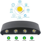 Wall Lamp, LED 8W IP65 Waterproof Aluminum Up Down Light, Warm White V1188-MS-520-052