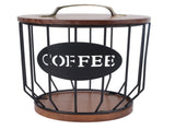 Rustic Filter Holder with Lid Filter Storage Container Pod Holder for Counter V1294-YM0706-3118230161111