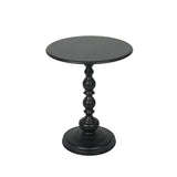 Levede Side Table Vintage End Round Black CH1090-BK
