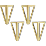 4 Pack Replacement Legs, Triangular Gold DIY Table Legs, for Chairs, Cabinets and Sofas, V1237-ZY-528-136